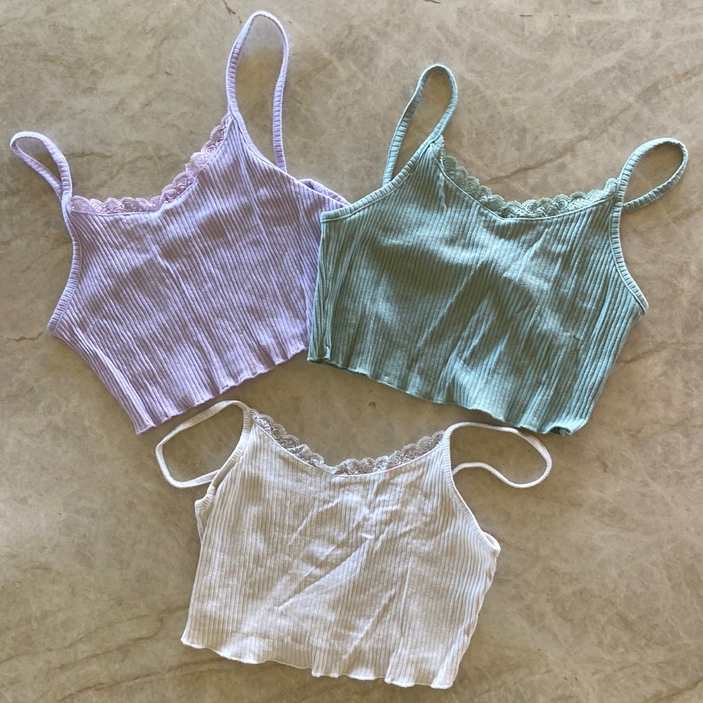 Assorted crop top tanks